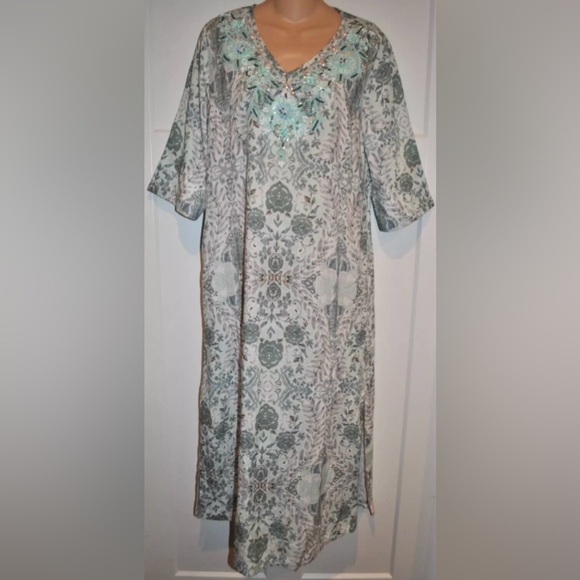 Soft Surroundings Dresses & Skirts - SOFT SURROUNDINGS Amirah Beaded Caftan Maxi Dress size PS Never Worn
